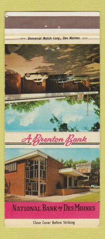 Matchbook Cover - National Bank of Des Moines IA 30 Strike