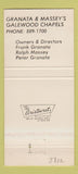 Matchbook Cover - Granata & Massey's Funeral Home Chicago IL 30 Strike