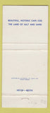 Matchbook Cover - Historic Cape Cod MA Land of Salt and Sand 30 Strike