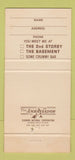 Matchbook Cover - 2nd Storey Restaurant Marina Del Rey CA Cabaret 30 Strike