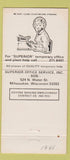 Matchbook Cover - Superior Office Service Temp Workers Milwaukee WI 30 Strike