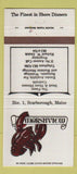 Matchbook Cover - Marshview Restaurant Scarborough ME lobster 30 Strike