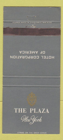 Matchbook Cover - Plaza Hotel New York City WEAR 30 Strike