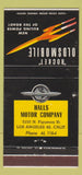 Matchbook Cover - Oldsmobile Rocket Halls Los Angeles CA WEAR 30 Strike
