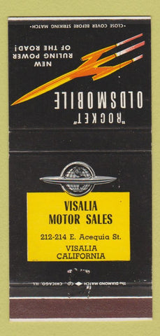 Matchbook Cover - Oldsmobile Rocket Visalia CA 30 Strike