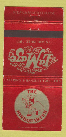 Matchbook Cover - The Hindquarter Restaurant National City CA WEAR 30 Strike