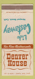 Matchbook Cover Denver House Castaway Newport Beach Santa Ana CA WEAR 30 Strike