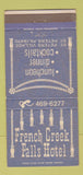 Matchbook Cover - French Creek Falls Hotel St Peters VA 30 Strike