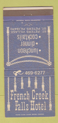 Matchbook Cover - French Creek Falls Hotel St Peters VA 30 Strike