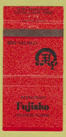 Matchbook Cover - Fujisho Japanese Restaurant Tustin CA WEAR 30 Strike