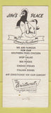 Matchbook Cover - Jim's Place New Orleans LA 30 Strike