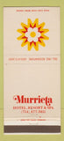 Matchbook Cover - Murietta Hotel Resort CA #1 30 Strike