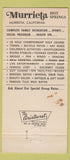 Matchbook Cover - Murietta Hotel Hot Springs Resort CA #2 30 Strike