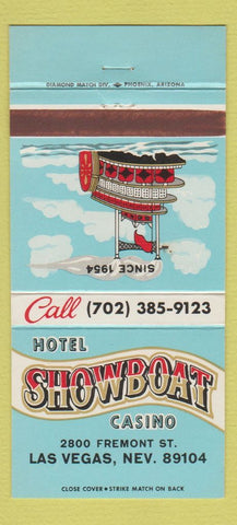 Matchbook Cover - Hotel Showboat casino Las Vegas NV 30 Strike