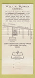 Matchbook Cover - Villa Roma Motel Las Vegas NV #1 30 Strike