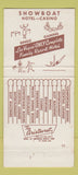 Matchbook Cover - Showboat Hotel Casino Las Vegas NV #2 30 Strike
