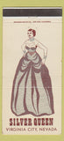 Matchbook Cover - Silver Queen Casino Virginia City NV girlie 30 Strike