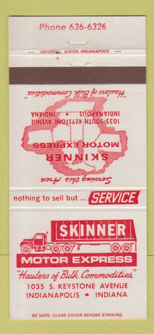Matchbook Cover - Skinner Motor Express Trucking Indianapolis IN 30 Strike