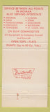 Matchbook Cover - Skinner Motor Express Trucking Indianapolis IN 30 Strike