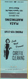 Matchbook Cover - Plaza Martinizing dry cleaning Walnut Creek CA girlie WEAR