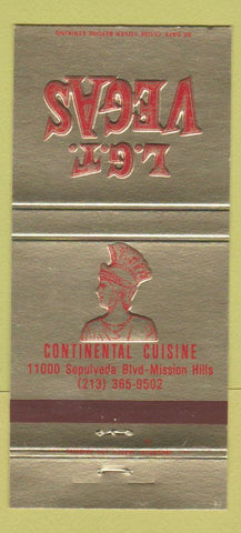 Matchbook Cover - LGT Vegas Restaurant Mission Hills CA 30 Strike