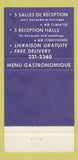 Matchbook Cover - Vita Restaurant Montreal QC 30 Strike