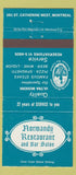 Matchbook Cover - Normandy Restaurant Montreal QC WEAR 30 Strike