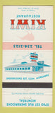 Matchbook Cover - Kiwi Restaurant Montreal QC 30 Strike