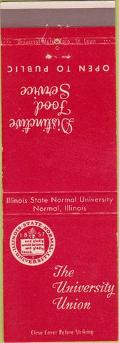 Matchbook Cover - University Union Illinois State Normal IL