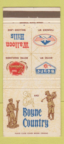 Matchbook Cover - Boyne County MI Skiing 30 Strike