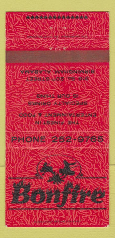 Matchbook Cover - Bonfire Birmingham AL WEAR 30 Strike
