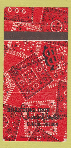 Matchbook Cover - Branding Iron Charcoal Broiler Eugene OR WEAR 30 Strike