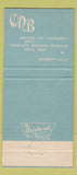 Matchbook Cover - Carlinville National Bank IL 30 Strike