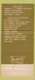 Matchbook Cover - Clarkson Power Flow Kansas City MO 30 Strike