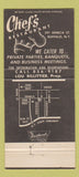 Matchbook Cover - Chef's Restaurant Buffalo NY 30 Strike