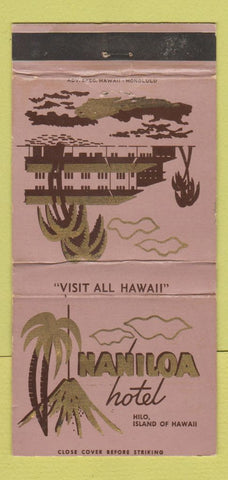 Matchbook Cover - Naniloa Hotel Hilo Hawaii 30 Strike