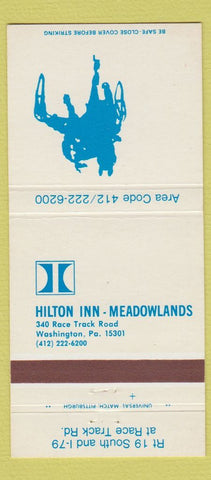Matchbook Cover - Hilton Inn Meadowlands Washington PA 30 Strike