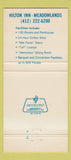 Matchbook Cover - Hilton Inn Meadowlands Washington PA 30 Strike