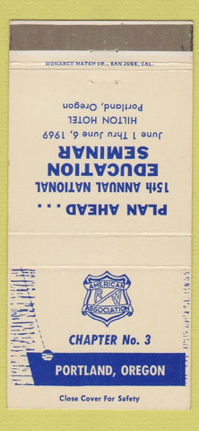 Matchbook Cover - American Association Chapter 3 Portland OR 30 Strike