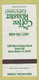 Matchbook Cover - Coffee Roaster Cafe Market Boca Raton FL 30 Strike