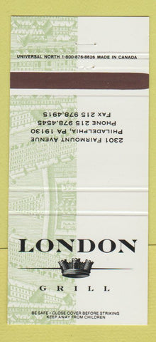 Matchbook Cover - London Grill Philadelphia PA 30 Strike