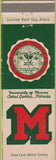 Matchbook Cover - University of Miami FL Coral Gables FL