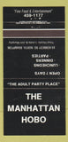 Matchbook Cover - The Manhattan Hobo Brampton ON 30 Strike