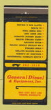 Matchbook Cover - General Diesel Hibbing MN 30 Strike