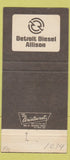 Matchbook Cover - General Diesel Hibbing MN 30 Strike