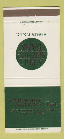 Matchbook Cover - Cheshire National Bank Keene Winchester Hinsdale NH 30 Strike