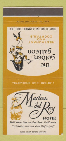 Matchbook Cover - Marina Del Rey Hotel CA girlie pirate 30 Strike