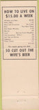 Matchbook Cover - Collins Muffler shops Fort Collins Greeley CO blue