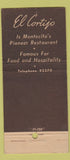 Matchbook Cover - El Cortijo Montecito CA girlie 30 Stick