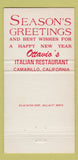Matchbook Cover - Ottavio's Italian Restaurant Camarillo CA Christmas 30 Strike